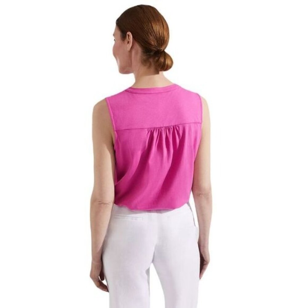 Banana Republic Sleeveless Top Notch Neck SMALL‎ New